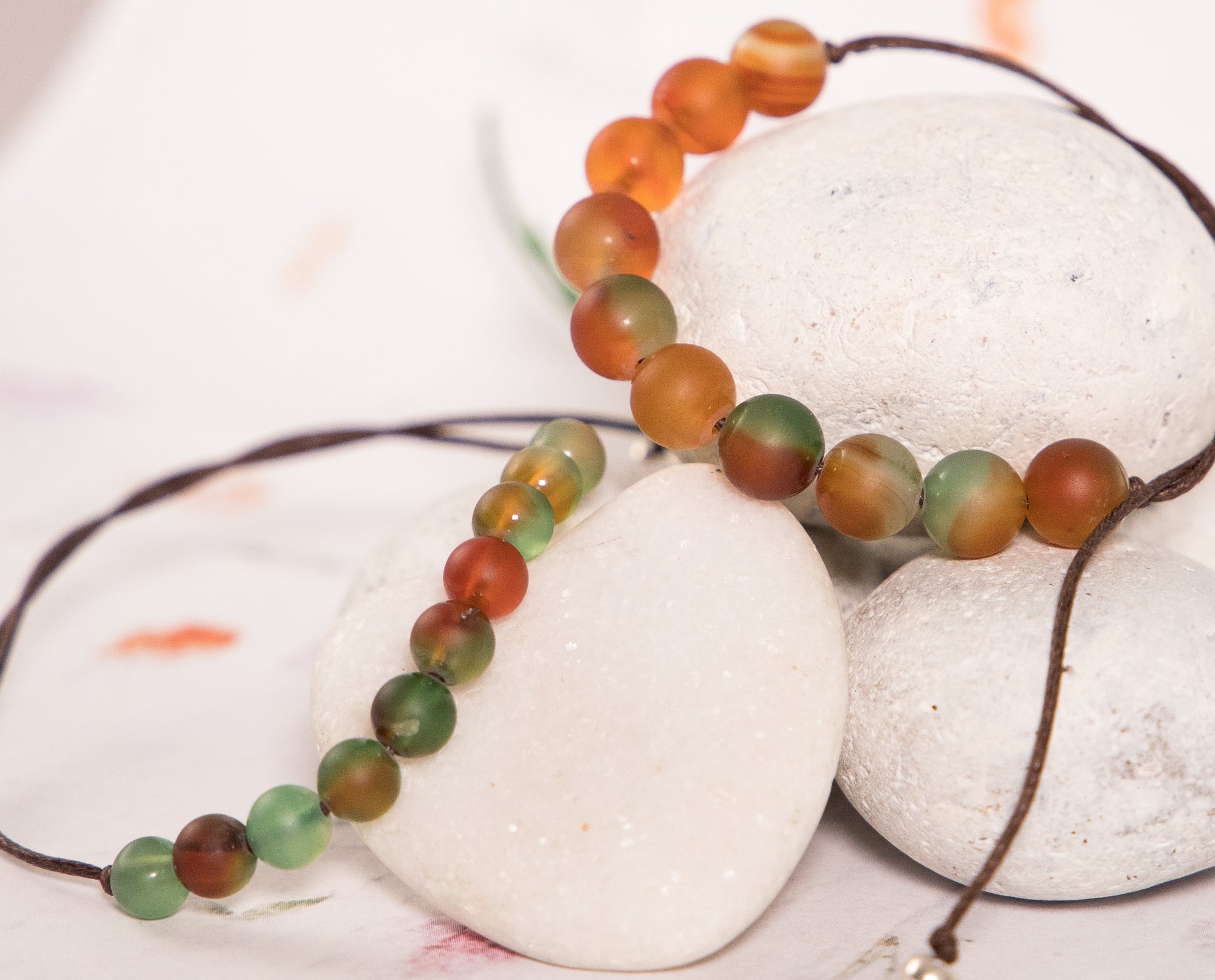 Anxiety Bracelet, Fashionable Frosted Healing Stone Bracelet For Meditation  
