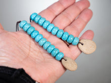 Load image into Gallery viewer, Beach Stone and Turquoise 10 Breaths Necklace
