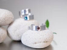 Load image into Gallery viewer, NEW!!!!  Birthstone, Coloured Zirconia, Aluminium Rings by BREATHE
