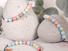 Load image into Gallery viewer, Pastel Shades Bracelet, MONGOLIAN ALXA AGATE, Semi precious stone Breathe Bracelet for calming anxiety
