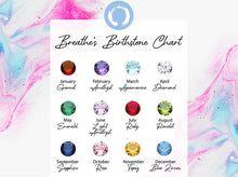 Load image into Gallery viewer, NEW!!!!  Birthstone, Coloured Zirconia, Aluminium Rings by BREATHE
