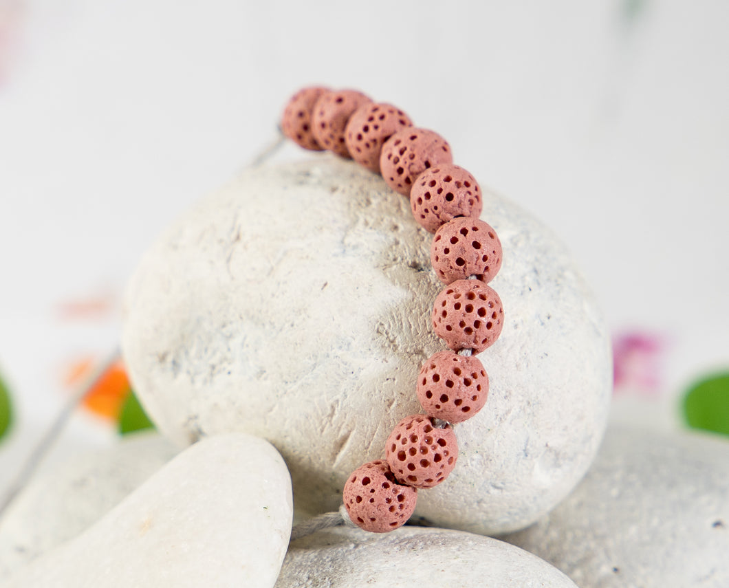 Lava Rock Diffuser Bracelets in Pink, Lilac or Rainbow Electro Plated